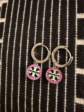 Tory Burch Pink Crystal Earrings